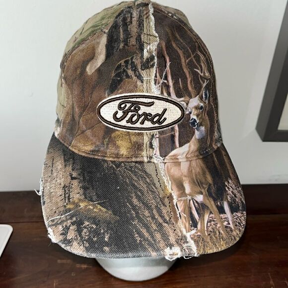 Ford Trucks Cars Realtree Hunting Camouflage Camo Trucker Baseball Cap Hat - Picture 1 of 10